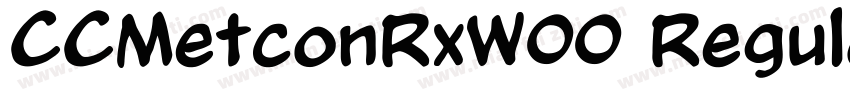 CCMetconRxW00 Regular字体转换